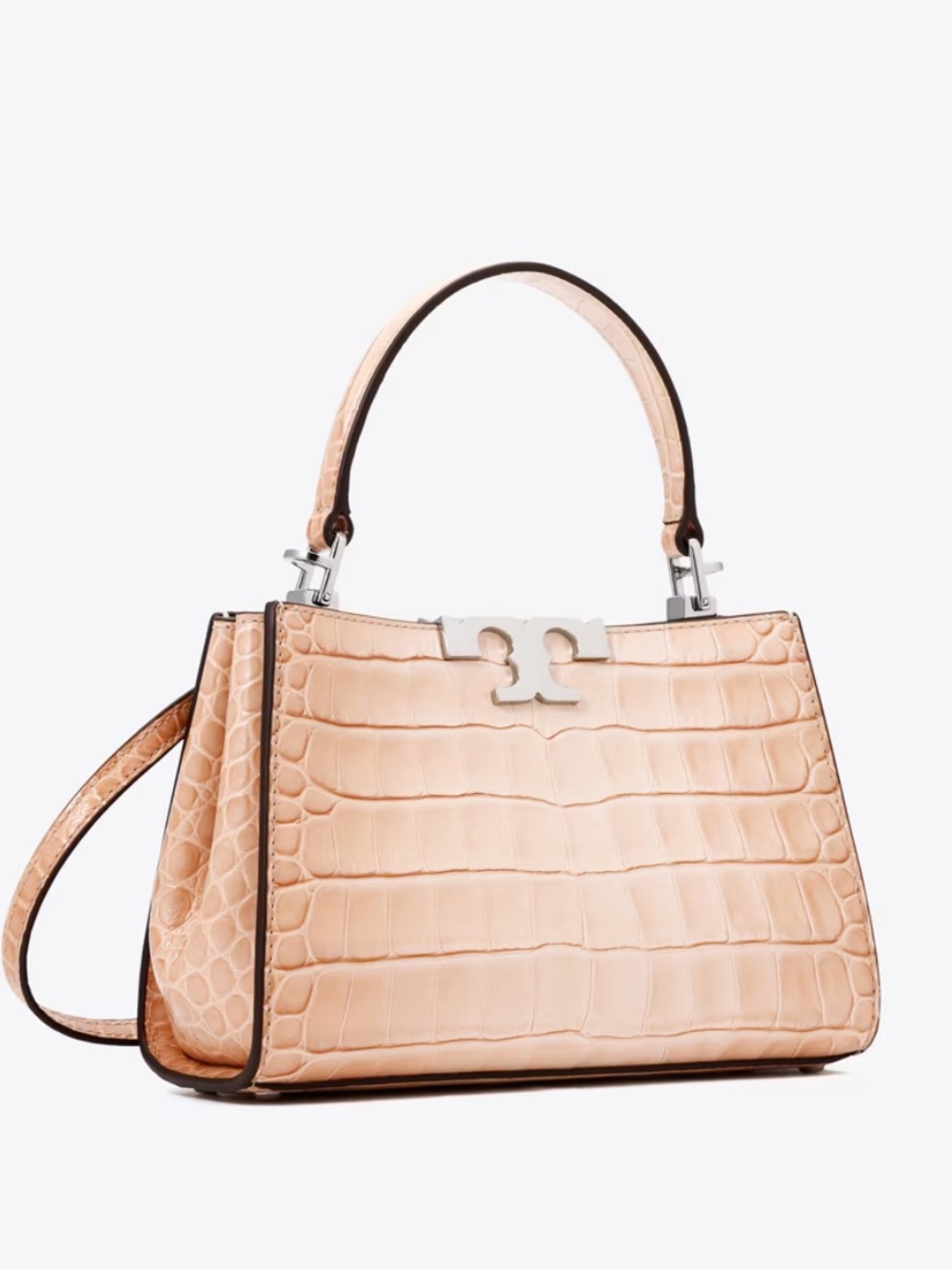 Tory Burch MINI ELEANOR CROC-EMBOSSED SATCHEL